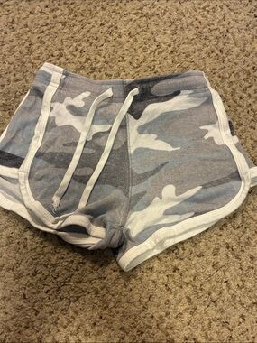 Aeropostale Women's Grey & White Camo Lounge Athletic Shorts